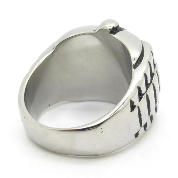 Motorcycle Anchor Signet Ring