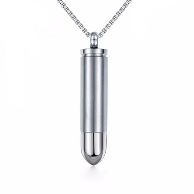 Silver Bullet Pendant Necklace