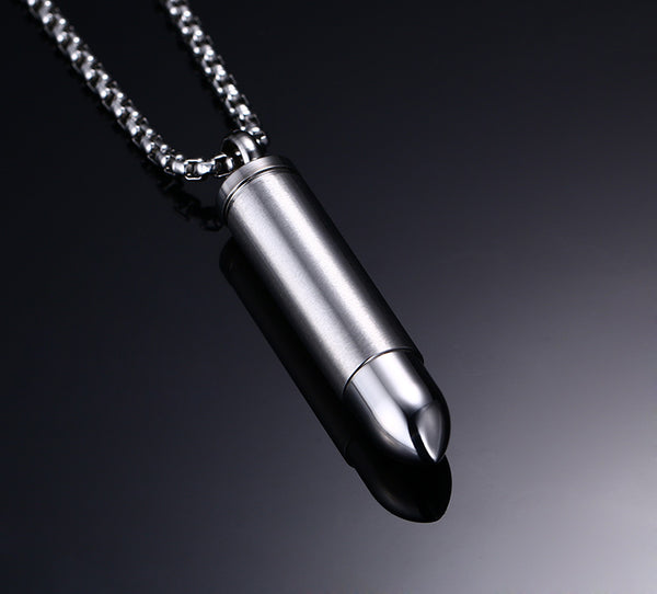 Silver Bullet Pendant Necklace