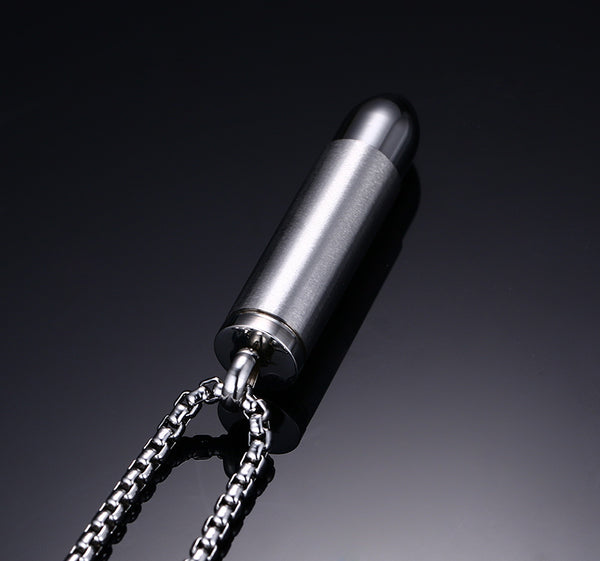 Silver Bullet Pendant Necklace
